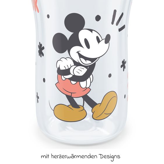 Nuk PP-Flasche Perfect Match 260 ml + Silikon-Sauger Gr. M - Disney Mickey Mouse - Grau