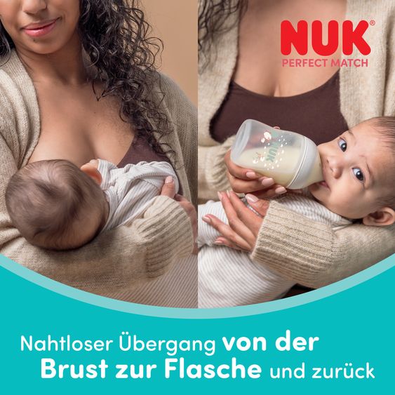 Nuk Biberon PP Perfect Match + Ciuccio in Silicone 260 ml - Scimmie - Taglia: M