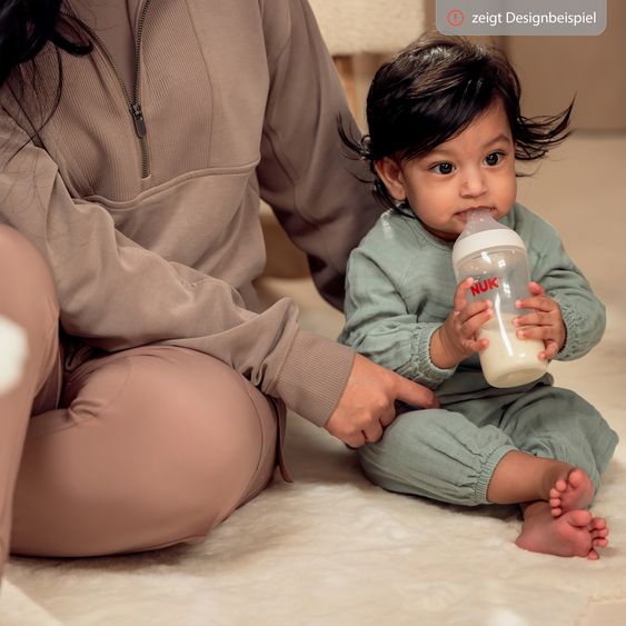 Nuk Biberon PP Perfect Match + Ciuccio in Silicone 260 ml - Scimmie - Taglia: M