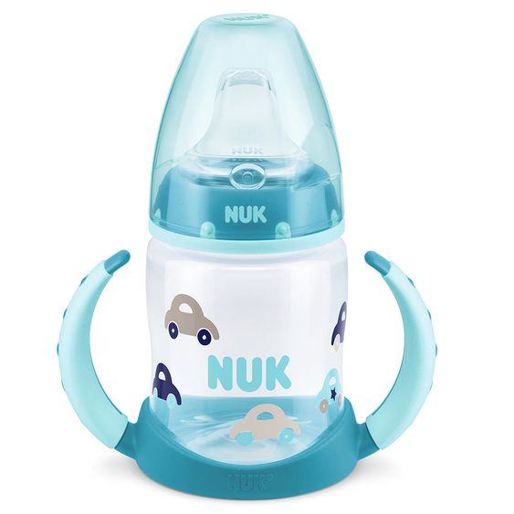 Nuk PP Drinking Bottle First Choice 150 ml - Silicone Spout - Car - Blue