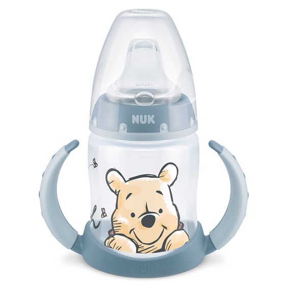Nuk PP-Trinklernflasche First Choice 150 ml - Silikon-Trinktülle - Disney Winnie Pooh - Blau