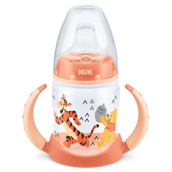 Nuk PP-Trinklernflasche First Choice 150 ml - Silikon-Trinktülle - Disney Winnie Pooh - Lachs