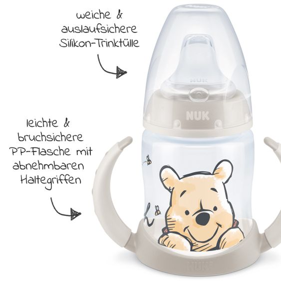 Nuk PP-Trinklernflasche First Choice Plus 150 ml + Silikon-Tülle - Temperature Control - Disney Winnie Pooh