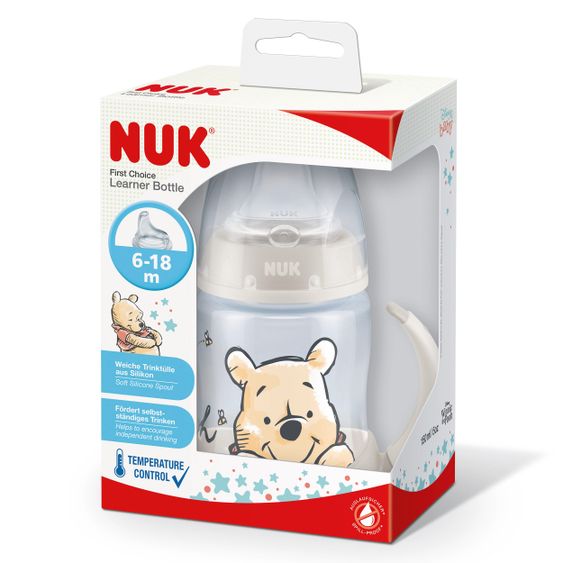 Nuk PP-Trinklernflasche First Choice Plus 150 ml + Silikon-Tülle - Temperature Control - Disney Winnie Pooh