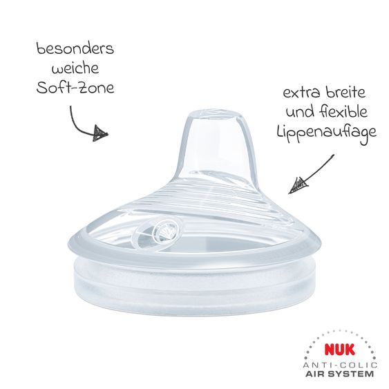 Nuk PP-Trinklernflasche for Nature 150 ml + Silikon-Trinktülle - Beige