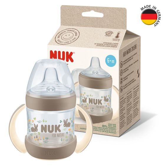 Nuk PP-Trinklernflasche for Nature 150 ml + Silikon-Trinktülle - Beige