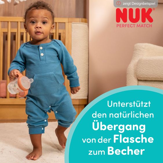 Nuk PP-Trinklernflasche Perfect Match + Silikon-Tülle 150 ml - Hase