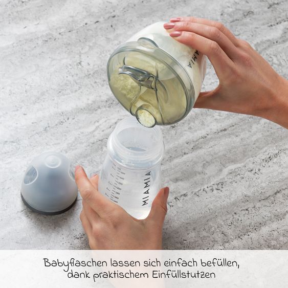 Nuk Premium Glas-Flaschen-Set Perfect Match 11-tlg. - 6 Babyflaschen + Flaschenbürste + Milchpulverportionierer + 3 Spucktücher - Regenbogen - Weiß