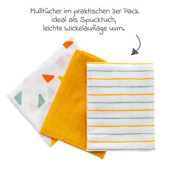 Nuk Premium Glas-Flaschen-Set Perfect Match 11-tlg. - 6 Babyflaschen + Flaschenbürste + Milchpulverportionierer + 3 Spucktücher - Regenbogen - Weiß