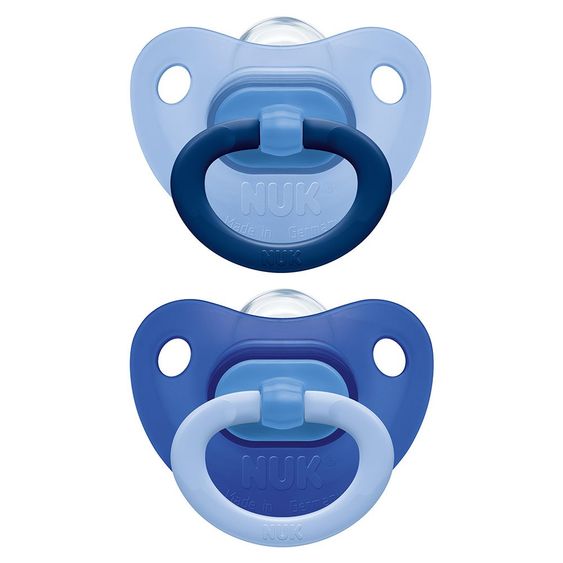 Nuk Schnuller 2er Pack Fashion - Silikon 18-36 M - Hellblau Dunkelblau