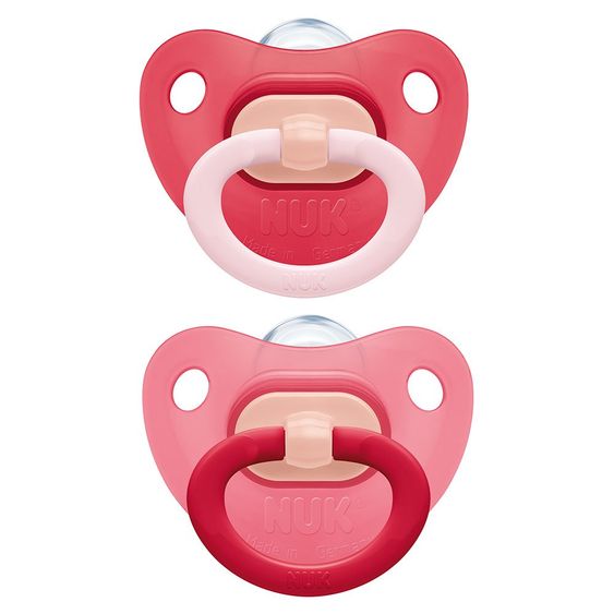 Nuk Schnuller 2er Pack Fashion - Silikon 6-18 M - Rot Rosa