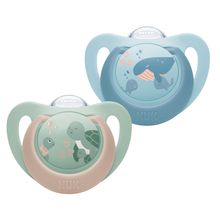 Succhietto 2 pezzi confezione First Choice - Silicone - Tartaruga / Balena - Taglia: 6-18 M