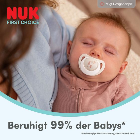 Nuk Succhietto 2 pezzi confezione First Choice - Silicone - Tartaruga / Balena - Taglia: 6-18 M