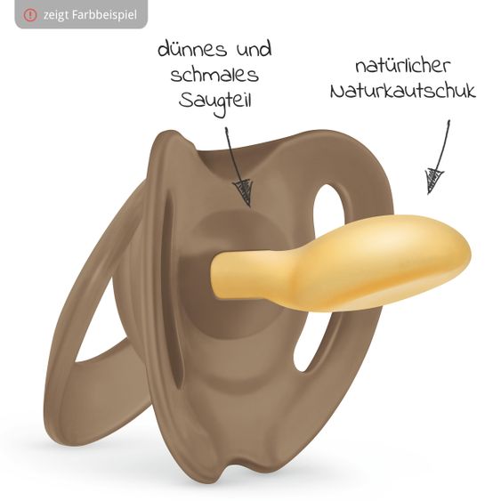 Nuk Schnuller 2er Pack for Nature - Kautschuk ab 18 M - Beige