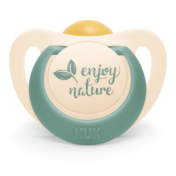 Nuk Schnuller 2er Pack for Nature - Kautschuk ab 18 M - Grün