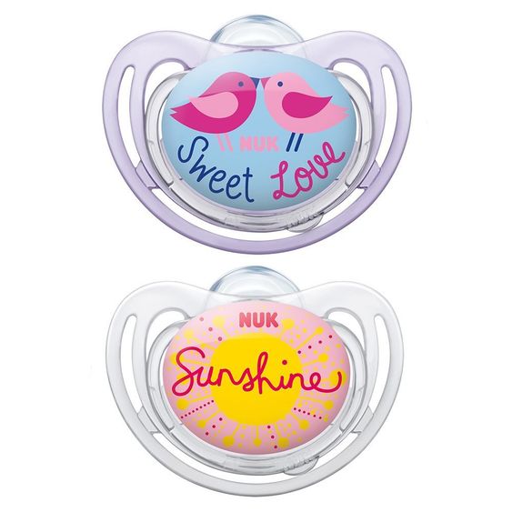 Nuk Schnuller 2er Pack Freestyle - Silikon 18-36 M - Rosa Hellblau