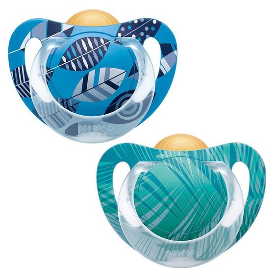 Nuk Schnuller 2er Pack Genius Color - Latex 6-18 M - Blau