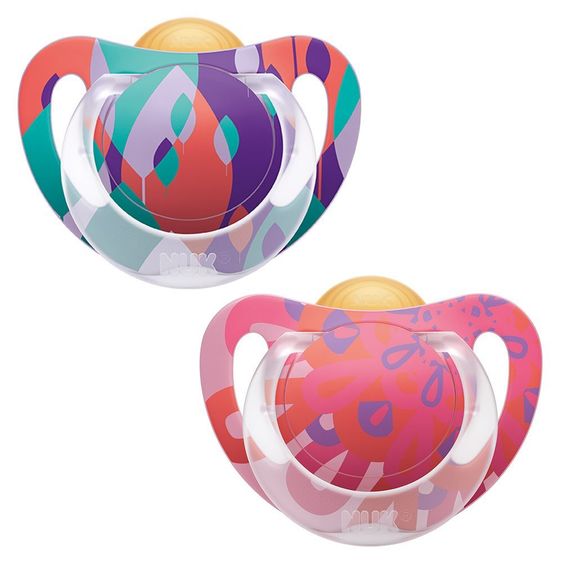 Nuk Schnuller 2er Pack Genius Color - Latex 6-18 M - Pink Lila