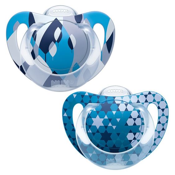 Nuk Schnuller 2er Pack Genius Color - Silikon 18-36 M - Blau