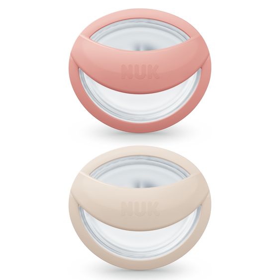 Nuk Schnuller 2er Pack MommyFeel - Silikon 0-9 M - Blush / Sanstone