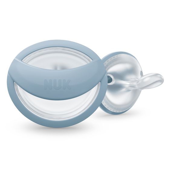 Nuk Pacifier 2-pack MommyFeel - Silicone 0-9 M - Jeans / Greige