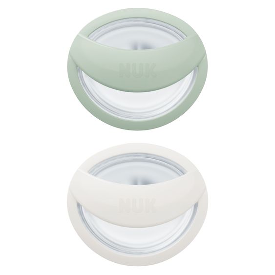 Nuk Pacifier 2-pack MommyFeel - Silicone 0-9 M - Mint / Offwhite