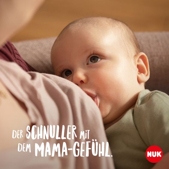 Nuk Schnuller 2er Pack MommyFeel - Silikon 0-9 M - Mint / Offwhite