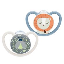 Succhietto 2 pezzi confezione Perfect Match Air Night - Silicone - Löwe / Glühwürmchen - Taglia: 6-18 M