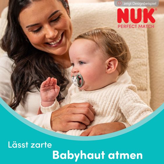 Nuk Succhietto 2 pezzi confezione Perfect Match Air Night - Silicone - Löwe / Glühwürmchen - Taglia: 6-18 M
