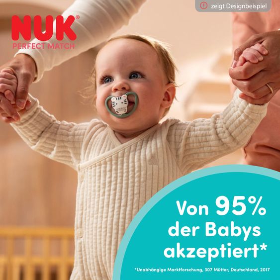 Nuk Succhietto 2 pezzi confezione Perfect Match Air Night - Silicone - Löwe / Glühwürmchen - Taglia: 6-18 M