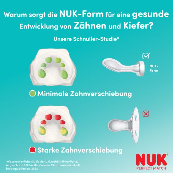 Nuk Succhietto 2 pezzi confezione Perfect Match Air Night - Silicone - Löwe / Glühwürmchen - Taglia: 6-18 M