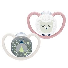 Succhietto 2 pezzi confezione Perfect Match Air Night - Silicone - Pecora / Lucciola - Taglia: 6-18 M
