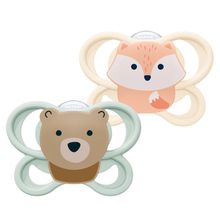 Schnuller 2er Pack Perfect Match Air - Silikon - Fuchs / Bär - Gr. 0-6 M