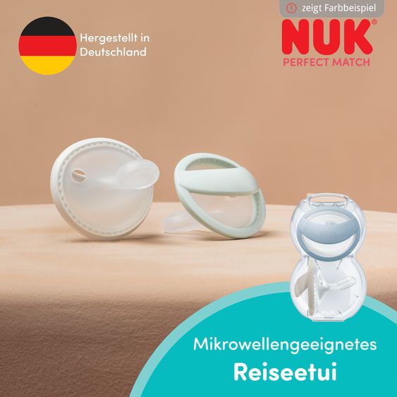 Nuk Schnuller 2er Pack Perfect Match - Silikon - Beige / Rosa - Gr. 0-9 M