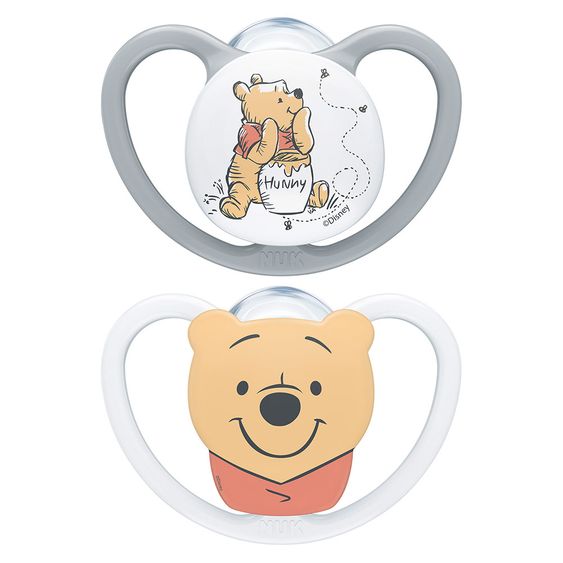 Nuk Ciuccio 2 Pack Space - Silicone 0-6 M - Disney Winnie Pooh