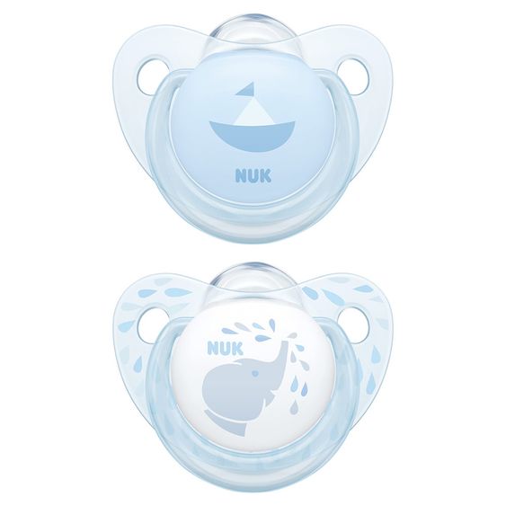 Nuk Ciuccio 2-pack Trendline - Silicone 6-18 M - Baby Blue