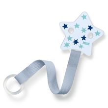 Pacifier strap for pacifiers with & without grip ring - Star - Blue