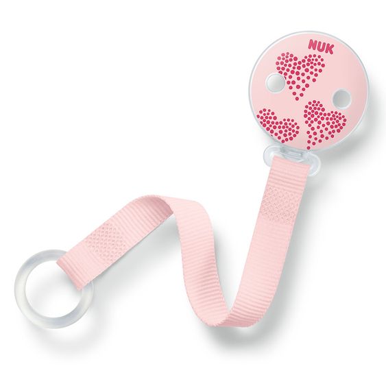 Nuk Schnullerband - Herzen - Rosa