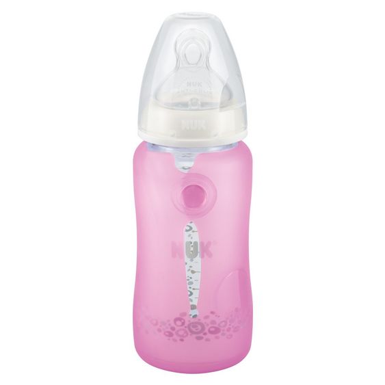 Nuk Coperchio protettivo in silicone per bottiglie di vetro - Rosa