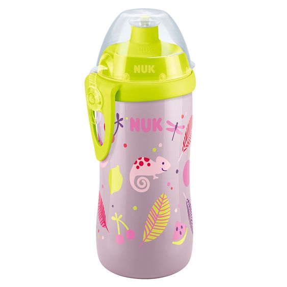 Nuk Trinkflasche Junior Cup 300 ml - Chamäleon - Rosa Grün
