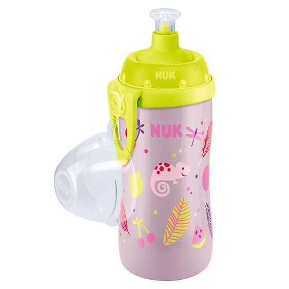 Nuk Trinkflasche Junior Cup 300 ml - Chamäleon - Rosa Grün