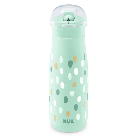 Nuk Mini-Me Flip Cup drinking bottle - with bite-proof drinking top 450 ml - dots - mint