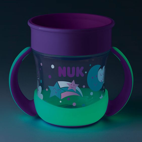 Nuk Trinklern-Becher Evolution Mini Magic Cup - Glow in the Dark 160 ml - Lila