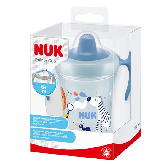 Nuk Trinklern-Becher Evolution Trainer Cup 230 ml - mit weichem Schnabel - Blau