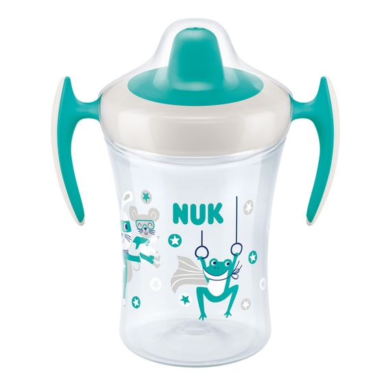 Nuk Trinklern-Becher Evolution Trainer Cup 230 ml - mit weichem Schnabel - Petrol