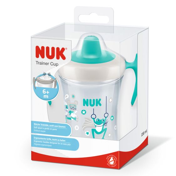 Nuk Trinklern-Becher Evolution Trainer Cup 230 ml - mit weichem Schnabel - Petrol