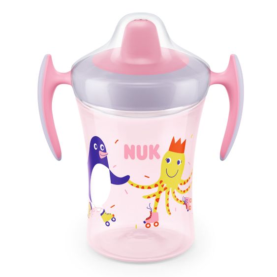 Nuk Trinklern-Becher Evolution Trainer Cup 230 ml - mit weichem Schnabel - Rosa