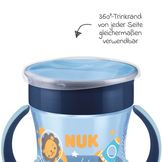 Nuk Trinklern-Becher Mini Magic Cup 160 ml - Glow in the Dark - Blau