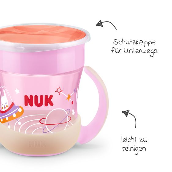 Nuk Trinklern-Becher Mini Magic Cup 160 ml - Glow in the Dark - Rosa