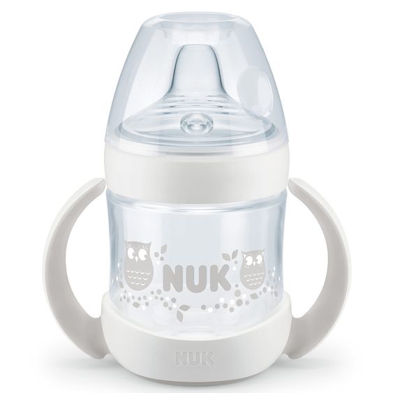 Nuk Trinklernflasche Nature Sense 150 ml - Silikon-Trinktülle - Weiß
